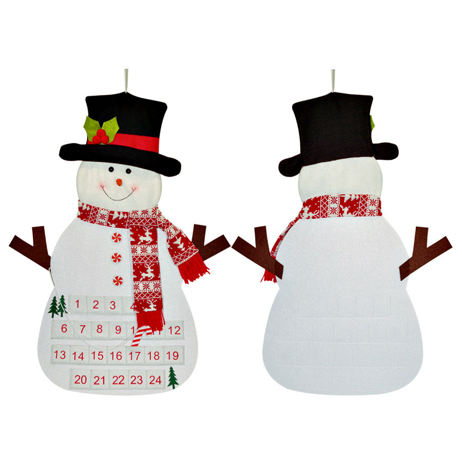 Wholesale Felt Christmas Tree Calendar Christmas Tree Countdown DIY Wall Calendar